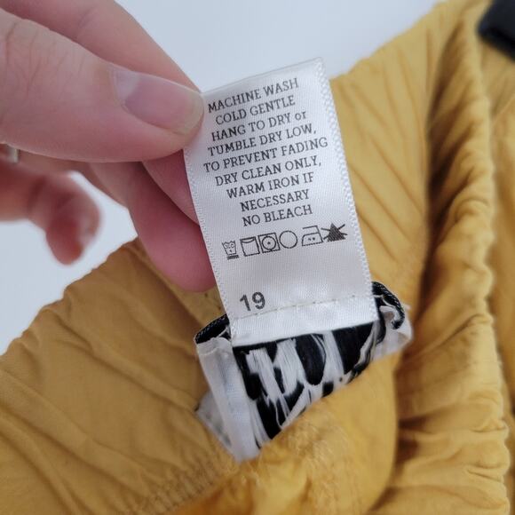 Prairie Underground Yellow High Rise Straight Leg Cotton Pants S - Picture 8 of 8